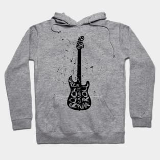 Electric Guitar Typography Hoodie